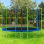 Nestfair 16-ft Colorful Round Outdoor Recreational Trampoline with Safety Enclosure Net and 12 Wind Stakes - Image 1
