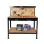 234 gal. MDF Top Workbench Outdoor Storage Bench wit Drawer - Image 1