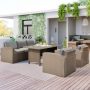 4-Piece Wicker Patio Conversation Set with Gray Cushions LY-CS00261G - Image 1