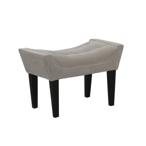 Leffler-Home–Maddie-Button-Tufted-Bench-in-Gray