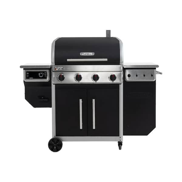 Lifetime-4-Burner-Gas-Grill-and-Pellet-Smoker-Combo-in-Black