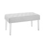Linon Home Decor - Ella White Glitz Bench - Image 1