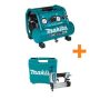 Makita 1 Gal. Quiet Series 0.5 HP Compact Oil-Free Electric Air Compressor w/ Bonus Pneumatic 2-in 18-Gauge Brad Nailer - Image 1