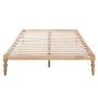 Madeleine Home Rhona Brown Natural 61 in. x 81 in. x 13.50 in. Platform Bed with Easy Assembly - Image 1