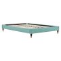 MODWAY Harlow Mint Green Velvet Full Performance Platform Bed Frame - Image 1
