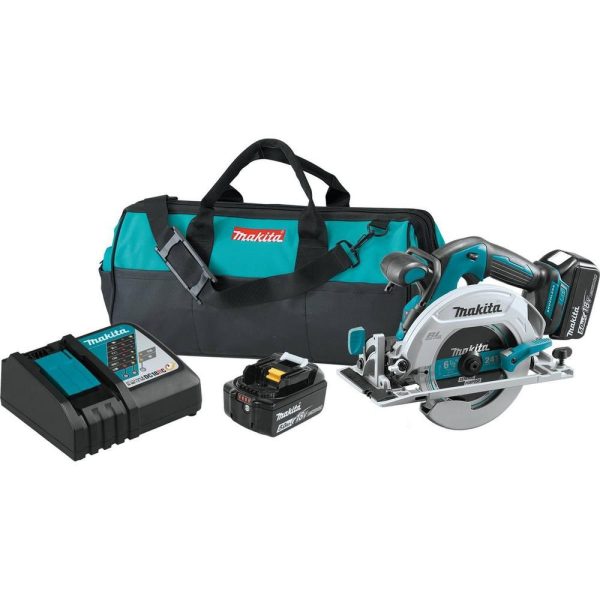 Makita-18-Volt-5-0Ah-LXT-Lithium-Ion-Brushless-Cordless-6-1-2-in-Circular-Saw-Kit