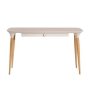 Manhattan Comfort HomeDock Off White and Cinnamon Office Desk - Image 1