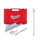 Milwaukee 1/2 in. Drive Metric Ratchet & Socket Mechanics Tool Set with 1/2 in. Drive 90-Tooth 18 in. Extended Ratchet (29-Piece) - Image 1