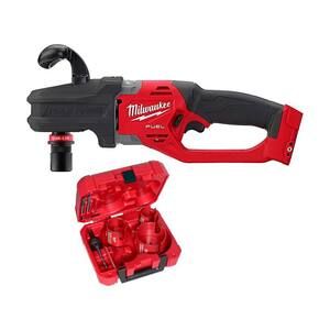 Milwaukee-M18-FUEL-18V-Li-Ion-Brushless-Cordless-Hole-Hawg-7-16-in-Right-Angle-Drill-W-Quick-Lok-with-Carbide-Hole-Saw-Kit-7pc