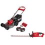 Milwaukee M18 FUEL Brushless Cordless 21 in. Dual Battery Self-Propelled Lawn Mower w/ Hedge Trimmer, (2) 12.0Ah Batteries - Image 1