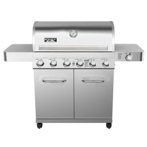 Monument-Grills-6-Burner-Propane-Gas-Grill-in-Stainless-with-LED-Controls-Side-Burner-and-Rotisserie-Kit