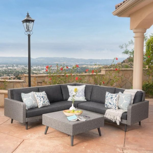 Noble-House-4-Piece-Wicker-Patio-Sectional-Seating-Set-with-Dark-Gray-Cushions