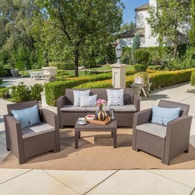 Noble-House-4-pc-Faux-Wicker-Patio-Conversation-Set-with-Mixed-Beige-Cushions