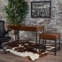 Noble House 44 in. Rectangular Dark Oak 2 Drawer Computer Desk with Built-In Storage 21268 - Image 1