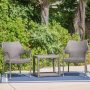 Noble House Astoria Grey 3-Piece Plastic Patio Conversation Set - Image 1