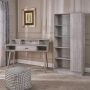 Noble House Brenda 47.24-in. Rectangular Grey Oak Wood 1-Drawer Desk with Bookcase - Image 1