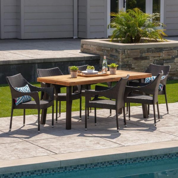 Noble-House-Brianna-7-pc-Wood-and-Wicker-Outdoor-Dining-Set-w-Stacking-Chairs