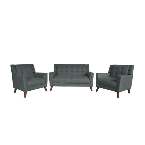 Noble-House-Candace-Mid-Century-Modern-3-Piece-Tufted-Dark-Gray-Fabric-Arm-Chair-and-Loveseat-Set