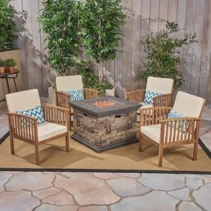 Noble-House-Carolina-Brown-Patina-5-pc-Wood-Patio-Fire-Pit-Conversation-Set-with-Cream-Cushions