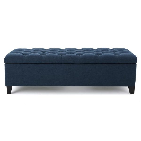 Noble-House-Dark-Blue-Tufted-Fabric-Storage-Bench