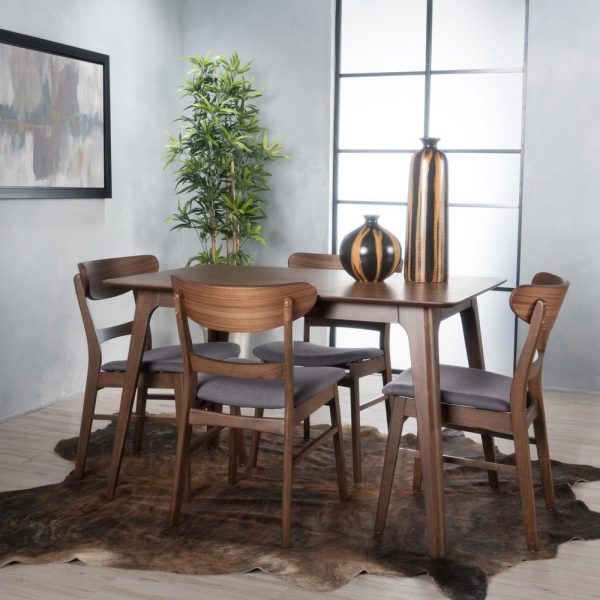 Noble-House-Idalia-5-Piece-Dark-Grey-and-Natural-Walnut-Dining-Set