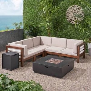 Noble-House-Oana-Teak-Brown-7-pc-Wood-Patio-Fire-Pit-Sectional-Seating-Set-with-Beige-Cushions