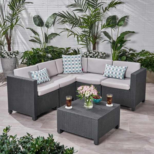 Noble-House-Primrose-Dark-Gray-6-pc-Wicker-Patio-Sectional-Seating-Set-w-Gray-Cushions