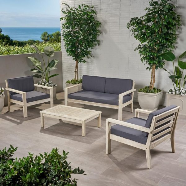 Noble-House-Santa-Ana-Brushed-Light-Grey-Washed-4-Piece-Wood-Patio-Conversation-Seating-Set-with-Dark-Grey-Cushions