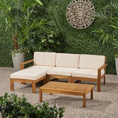 Noble-House-Santa-Ana-Teak-Brown-5-Piece-Wood-Patio-Conversation-Sectional-Seating-Set-w-Cream-Cushions