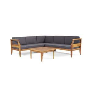 Noble-House-Sloane-Teak-4-Piece-Wood-Outdoor-Sectional-Set-with-Dark-Grey-Cushions
