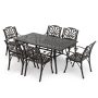 Noble House Yaretzi 7-pc Aluminum Rectangular Outdoor Dining Set - Image 1
