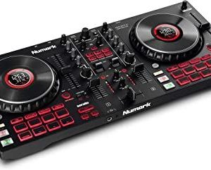 Numark-Mixtrack-Platinum-FX-4-Deck-Serato-DJ-Controller-with-Jog-Wheel-Displays-and-FX-Paddles