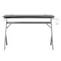 Twin Star Home 47.38 in. Black and Silver Gaming Computer Desk with USB Charging Ports - Image 1