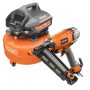 RIDGID 6 Gal. Electric Pancake Air Compressor w/ 15-Gauge 2-1/2 in. Angled Finish Nailer - Image 1