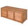 Costway 47 Gal Acacia Wood Deck Storage Bench Box - Image 1
