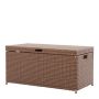 Jeco - Honey Wicker Patio Furniture Storage Deck Box - Image 1