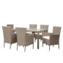 waelph Beige 7-Piece Wicker Outdoor Dining Set with Beige Cushions - Image 1