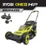 RYOBI 16-inch ONE+ HP 18-Volt Lithium-Ion Cordless Battery Walk Behind Push Lawn Mower w/ Two 4.0 Ah Batteries/Charger Included - Image 1