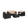 WESTIN OUTDOOR Jenner 4-Piece Contemporary Wicker Patio Conversation Set with Beige Cushions - Image 1