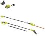 RYOBI ONE+ 18V 8 in. Cordless Oil-Free Pole Saw and Cordless Battery Pole Hedge Trimmer with 2.0 Ah Battery and Charger - Image 1