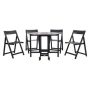 Safavieh Kerman Black 5-pc Wood Outdoor Dining Set - Image 1