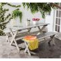Safavieh Marina Grey 3-Piece Wood Outdoor Dining Set - Image 1