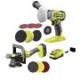 RYOBI ONE+ 18V Cordless 2-Tool Combo Kit with 5 in. Polisher, 3 in. Polisher/Sander, 4.0 Ah Battery, and Charger - Image 1