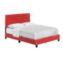 Rest Rite - Lorna Red Faux Leather Full Upholstered Platform Bed Frame - Image 1
