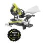 RYOBI ONE+ 18V Cordless 7-1/4 in. Sliding Compound Miter Saw (Tool Only) with Extra 7-1/4 in. Blade (1-Piece) - Image 1