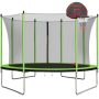 10 ft. Outdoor Round Trampoline w/ Basketball Hoop Inflator and Ladder - PF-W55033652 - Image 1