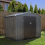 VEIKOUS 6 ft. D x 8 ft. W Metal Storage Shed 44 sq. ft., Grey - Image 1