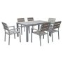 CorLiving Gallant 7-pc. Sun Bleached Grey Outdoor High Density Polyethylene Dining Set - Image 1