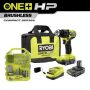 RYOBI ONE+ HP 18V Brushless Cordless Compact 1/2 in. Drill/Driver Kit w/ (2) 1.5 Ah Batteries, Charger, Bag, & 95PC Bit Set - Image 1