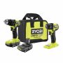 ONE+ HP 18V Brushless Cordless Compact 1/2in Drill/Driver, 3/8in Right Angle Drill, (2) 1.5 Ah Batteries, Charger - Image 1